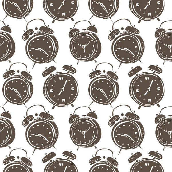 Alarm clocks pattern — Stock Vector