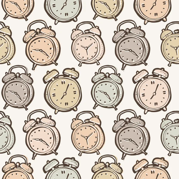 Modèle d'horloges d'alarme dans le style dessin animé — Image vectorielle