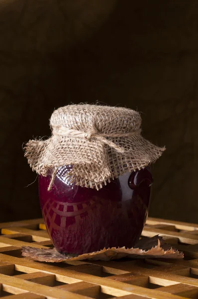 Jar of homemade jam. — Stock Photo, Image