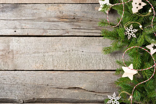 Feliz Ano Novo Feliz Natal Natal Madeira Decorações Ano Novo — Fotografia de Stock