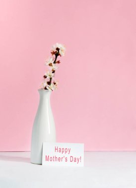 Üzerinde pembe bir duvarda 