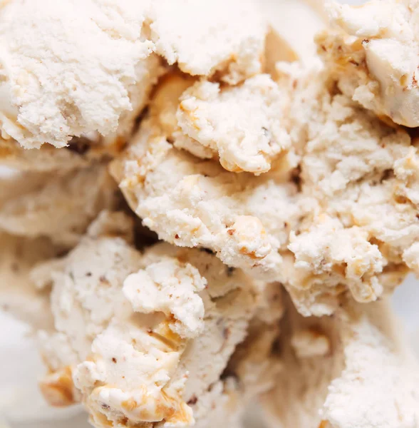 Top View Vanilla Ice Cream Chocolate Chip Cookies Chocolate Chips — Stock Photo, Image