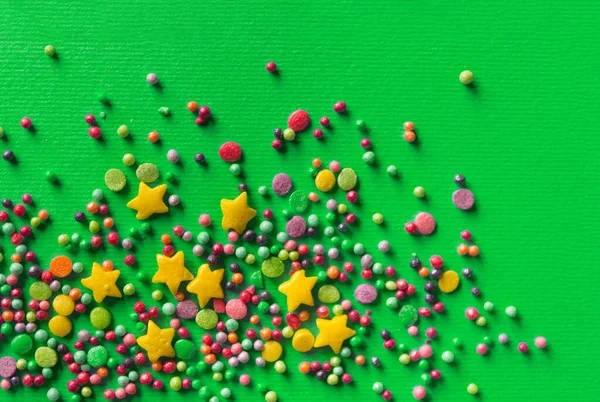 Зелений Мінімалістичний Фон Листівка Святковий Суцільний Кольоровий Фон Чудовим Декором — стокове фото
