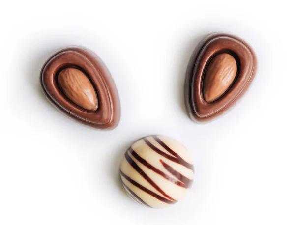 Chocolate Candy Isolated White Background — Stock Photo, Image