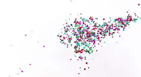 White Background Multicolored Glitter Party Background Confetti — Stock Photo, Image
