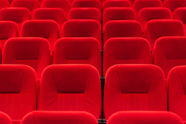 Ein Leerer Kinosaal Mit Roten Samtsitzen Leeres Kino — Stockfoto