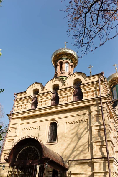 Kiev Ucrania Octubre 2019 Iglesia Pokrovsky Vista Externa Interna Detalles — Foto de Stock