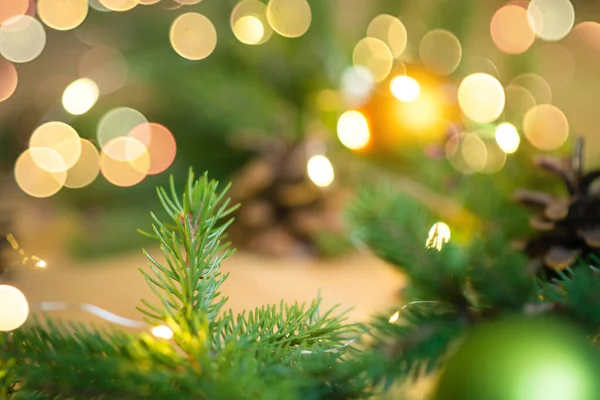 Albero Natale Con Bokeh — Foto Stock