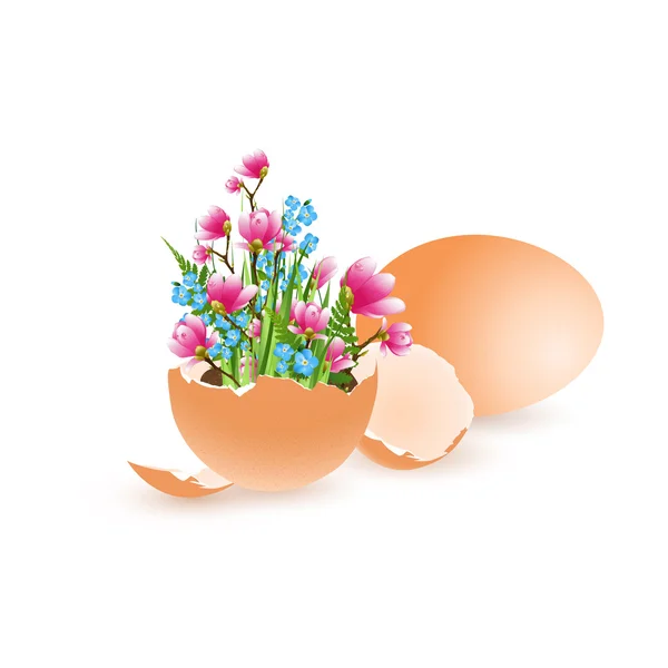 Díszítik húsvéti tojás — Stock Vector
