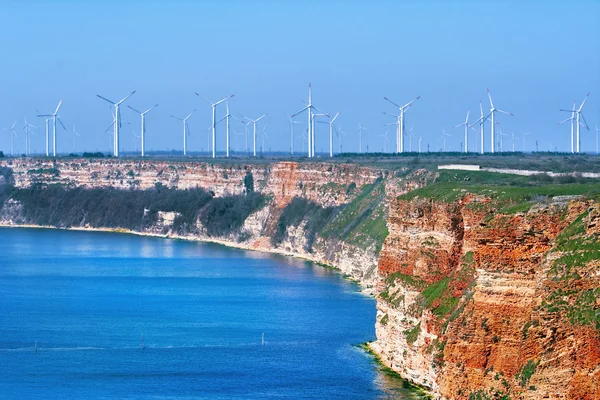 Wind Turbines on the Cape Kaliakra — Stock Photo, Image