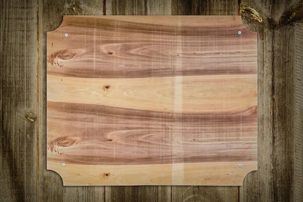 Drewniane Nameboard na płocie — Zdjęcie stockowe