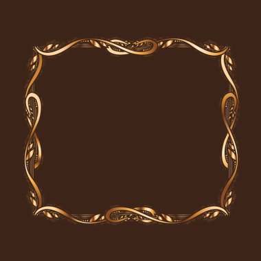 copyspace ile altın çerçeve