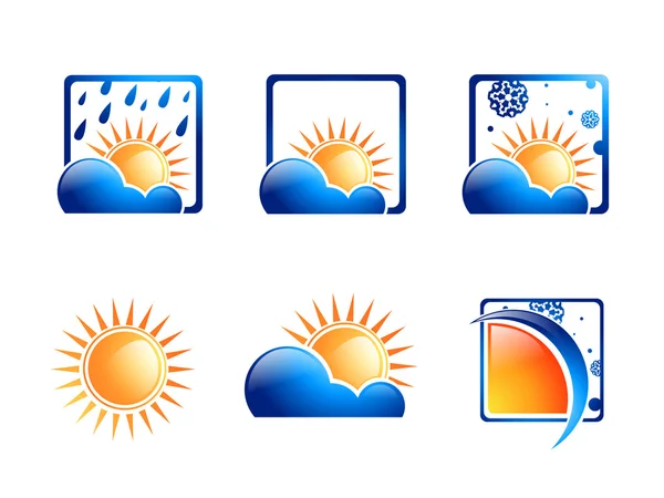 Icône météo ensemble — Image vectorielle