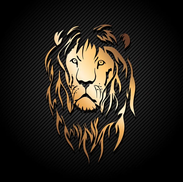 León de oro — Vector de stock