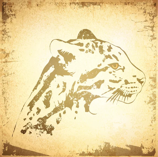 Jaguar rond arrière — Image vectorielle