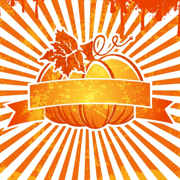 Calabaza naranja brillante — Vector de stock