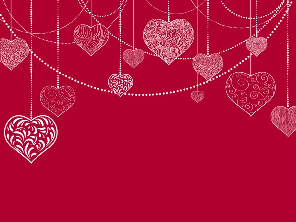 Flat St.Valentine and Wedding Holiday Background — стоковый вектор