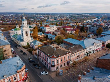 İHA uçuşundan Yelets 'in tarihi panoraması.