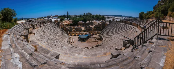 Древние Руины Греко Римского Амфитеатра Древнем Городе Майра Демре Турция — стоковое фото