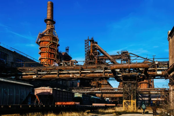 Equipos Para Hornos Explosión Planta Metalúrgica — Foto de Stock