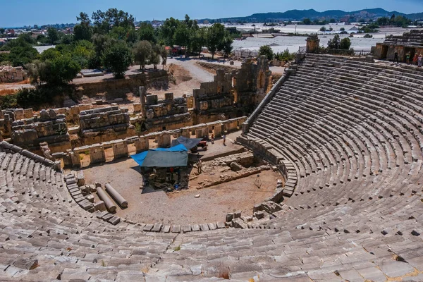 Oude Ruïnes Van Het Grieks Romeinse Amfitheater Oude Stad Myra — Stockfoto