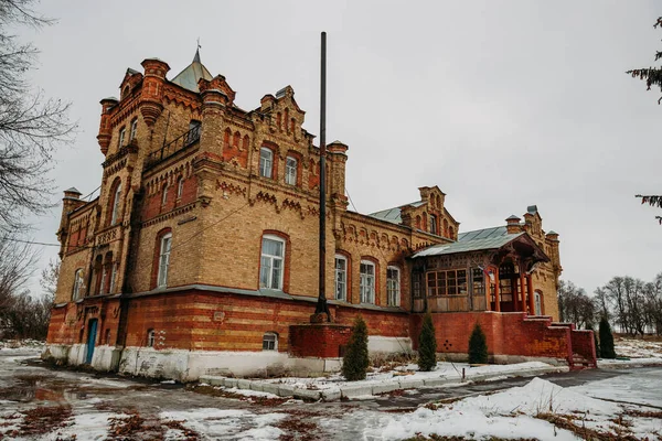 Old mansion in Gothic style in Kursk oblast, Russia.