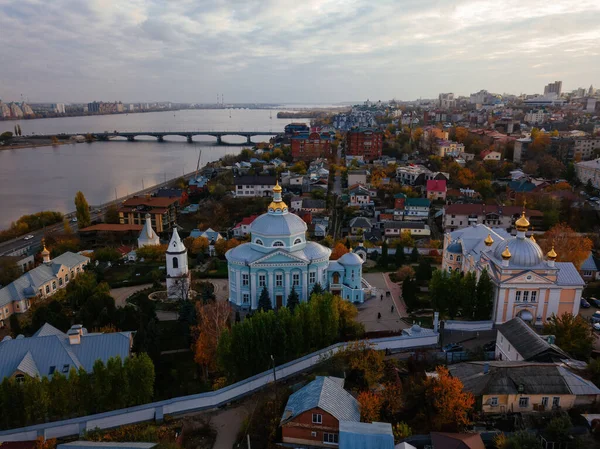 Outono Voronezh Mosteiro Akatov Vista Aérea Drone — Fotografia de Stock