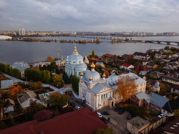 Tarde Otoño Voronezh Monasterio Akatov Vista Aérea Del Dron — Foto de Stock