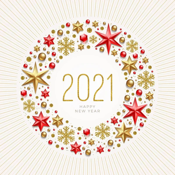 2021 Nouvel Salutation Illustration Nouvel Salutation Dans Cadre Qui Est — Image vectorielle