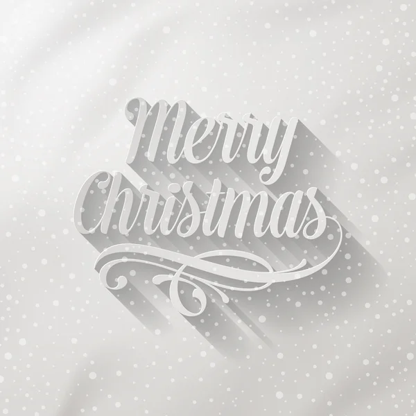 Buon Natale - lettering con lunga ombra — Vettoriale Stock