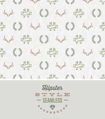 Hippi tarzı sorunsuz arka plan - vektör çizim