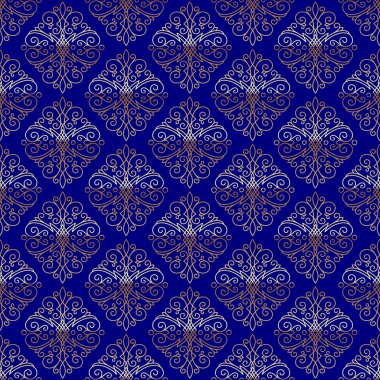 Süsleri kaligrafi zarif süsleme elemanları - vektör arka plan ile Seamless Modeli