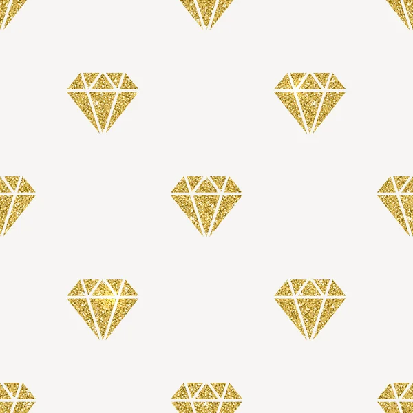 Vektor nahtlosen Hintergrund - Glitzergold Diamanten — Stockvektor