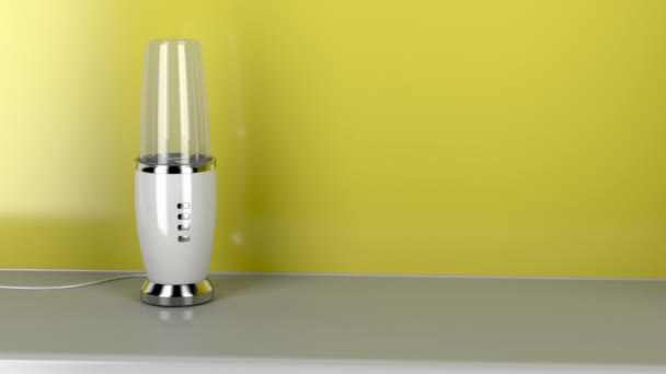 Электрический блендер на кухне — стоковое видео