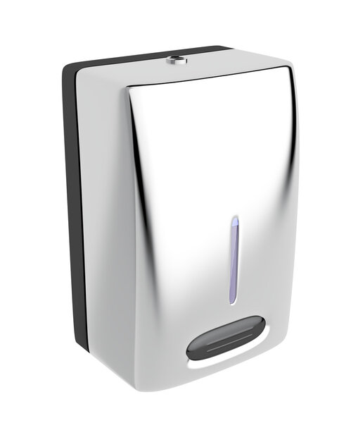 Silver soap dispenser