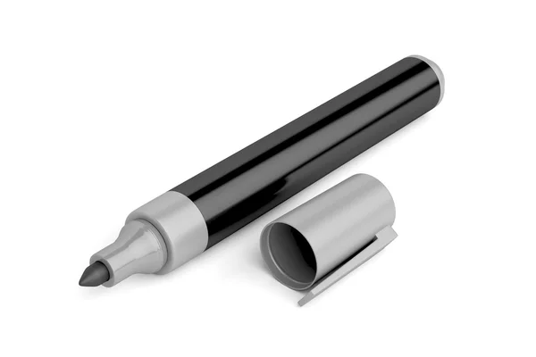 Beyaz üzerine siyah kalemi — Stok fotoğraf
