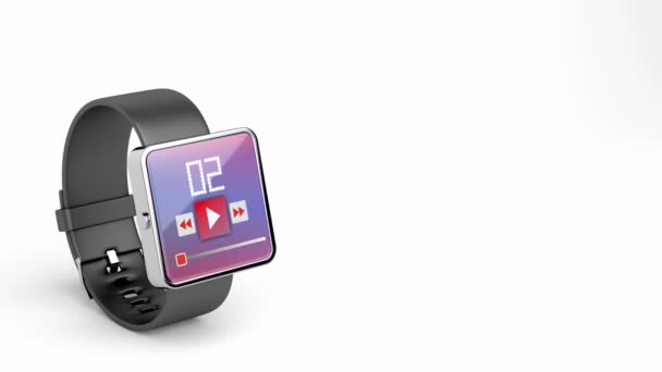 Smart Watch na białym — Wideo stockowe