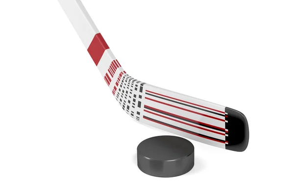 Ishockey klubba och puck — Stockfoto