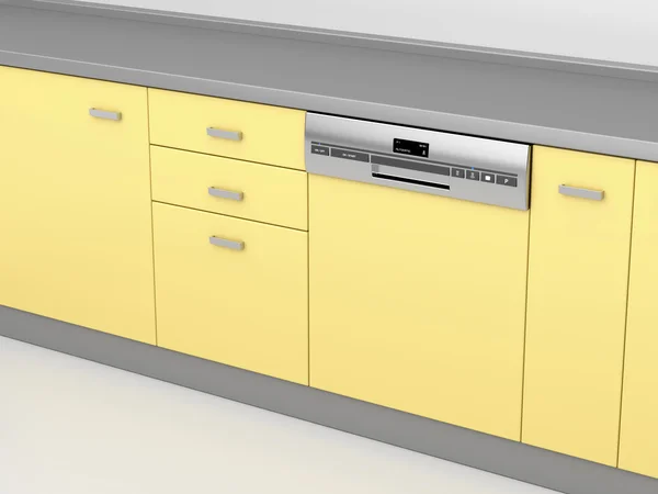 Moderne Spülmaschine in der Küche — Stockfoto