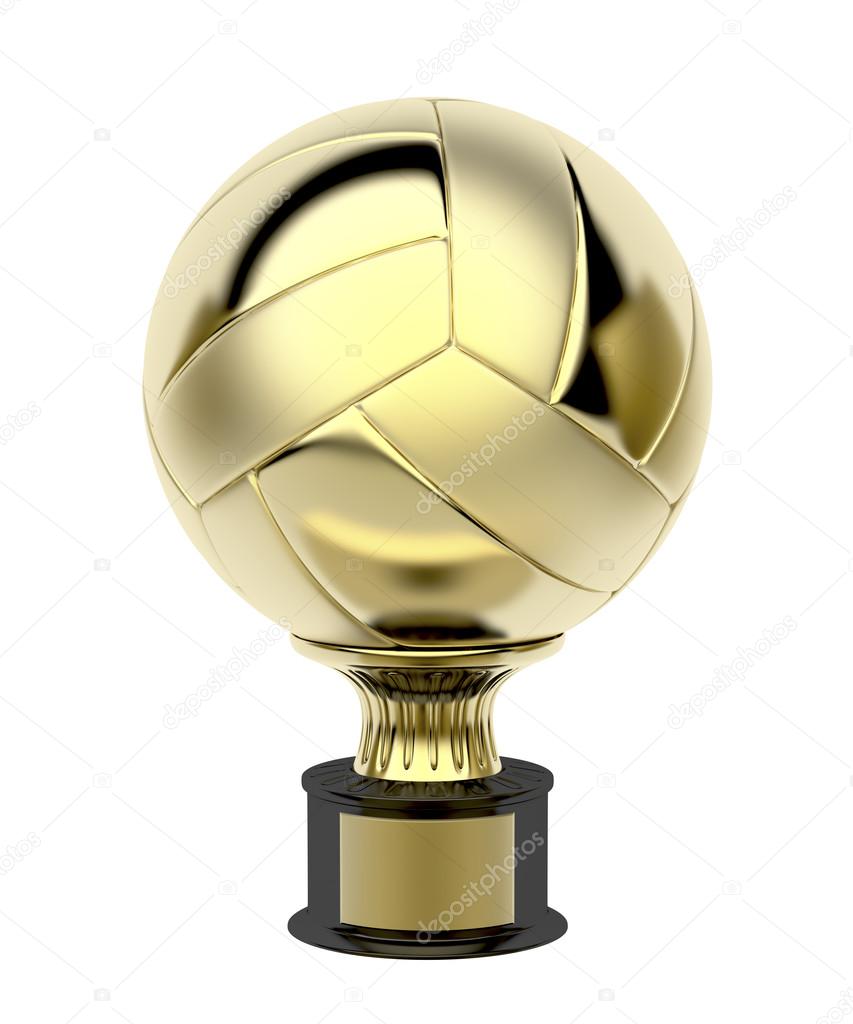 Gold volleyball trophy — Stock Photo © magraphics 109991066
