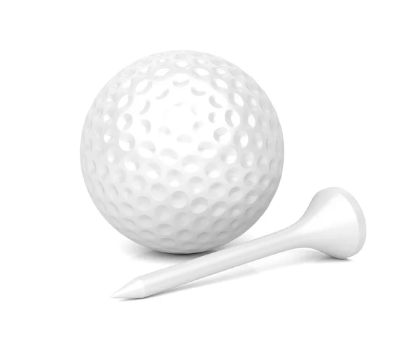 T e bola de golfe — Fotografia de Stock