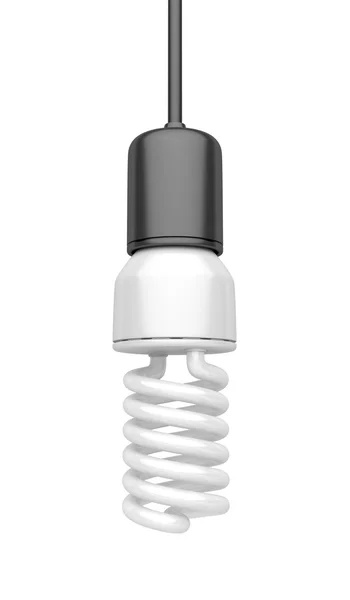 Light bulb on white — Stock Photo, Image