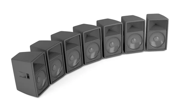 Row of speakers — Stock Photo, Image