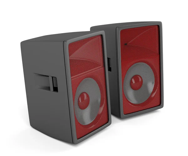 Stage loudspeakers on white — Stock Photo, Image