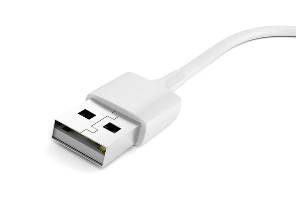 Vit USB-kabel — Stockfoto