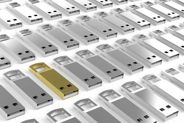 Grupo de varas USB — Fotografia de Stock