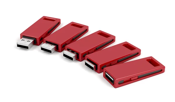 USB flash sürücüler slayt — Stok fotoğraf