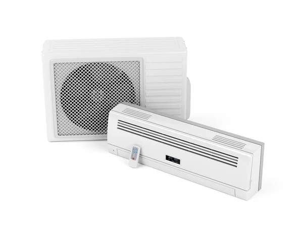 Airconditioner op wit — Stockfoto