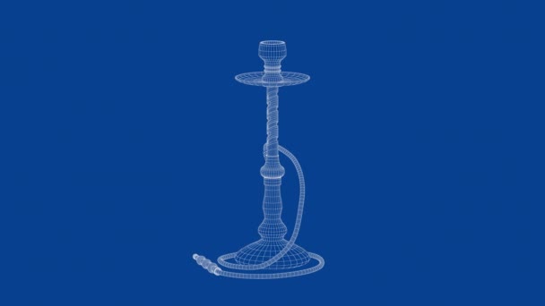 Hookah三维线框模型 — 图库视频影像