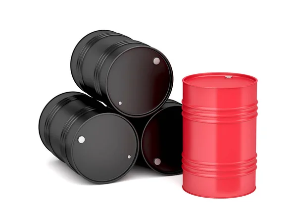Oil Drums White Background — Stock Photo, Image